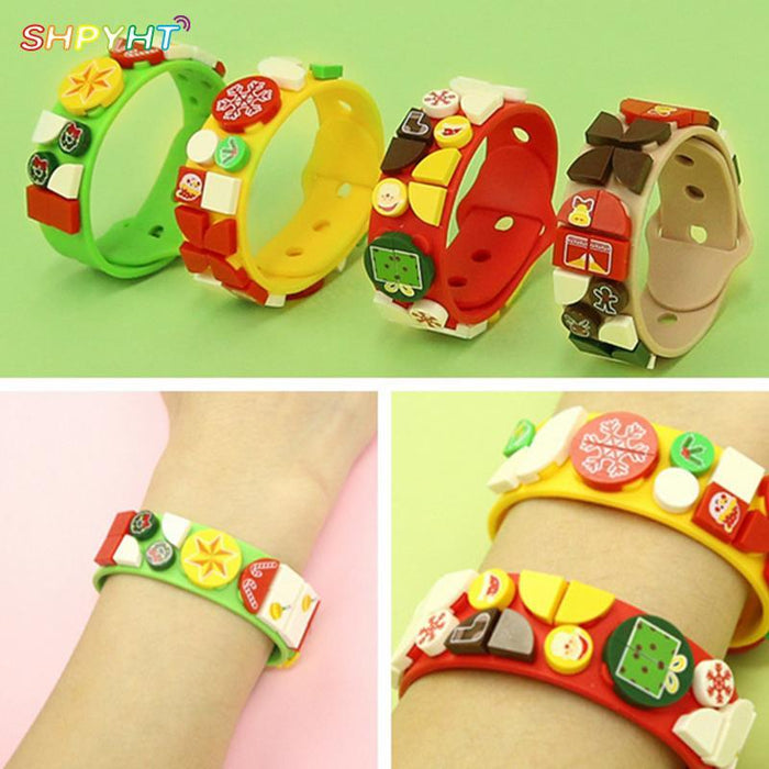 Creative DIY Building Blocks Kids Bracelet Toys For Christmas Gifts