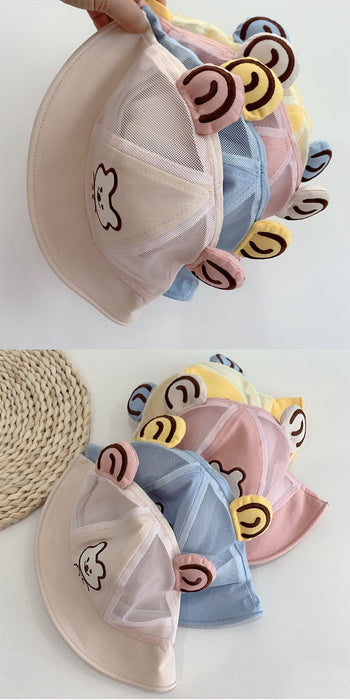 Summer Cute Baby Bear Ears Children's Fisherman Net Hat