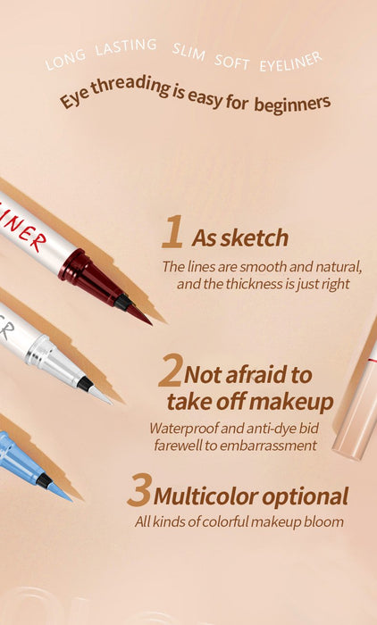 Waterproof and oil proof 6 colour Eyeliner