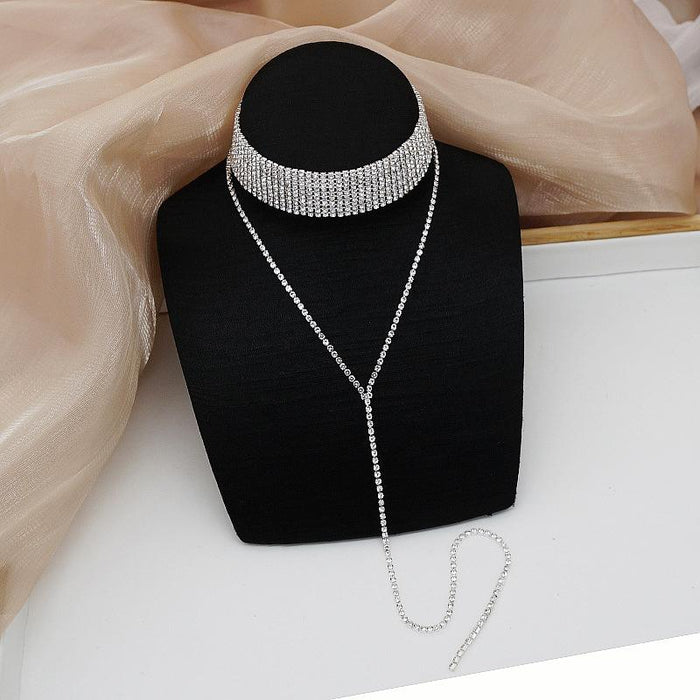 New Female Jewelry Popular Necklace Earrings Bracelet Three Piece Set