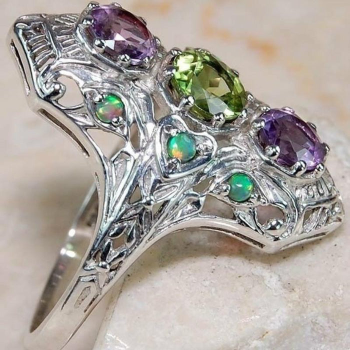 Luxury Gorgeous Women Jewelry Imitation Green Rings