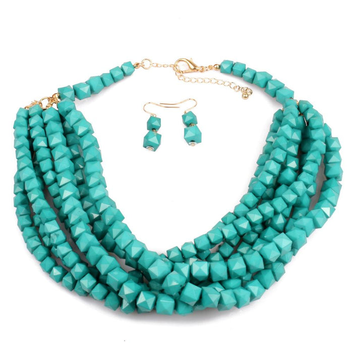 Ladies Jewelry Beaded Fashion Personality Layered Necklace