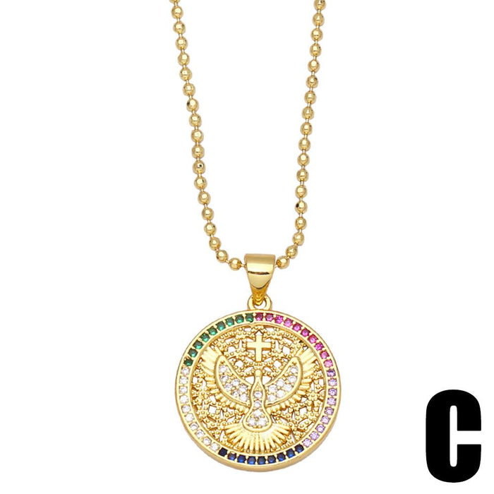 Fashion Personality Zircon Virgin Mary NECKLACE PEACE DOVE Pendant Clavicle Chain