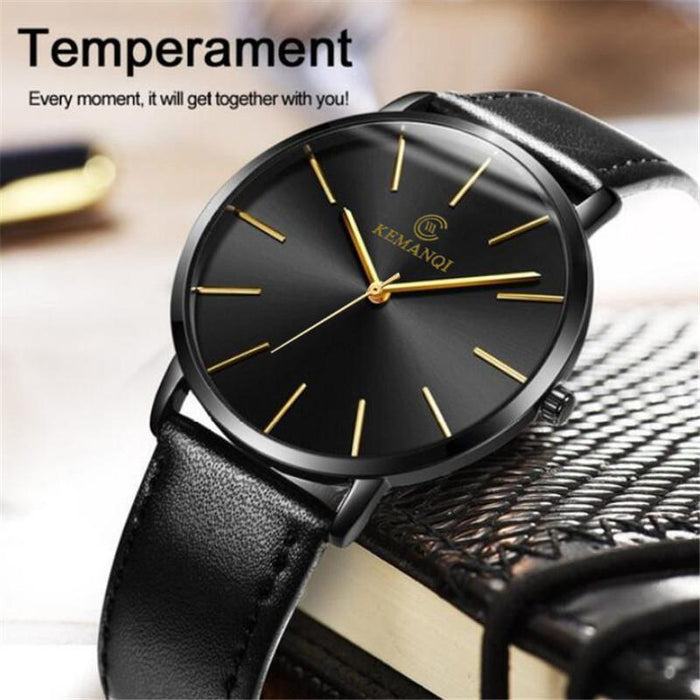6.5mm Ultra-thin Watch Men's Elegant Fashion  Simple Business Quartz Watches