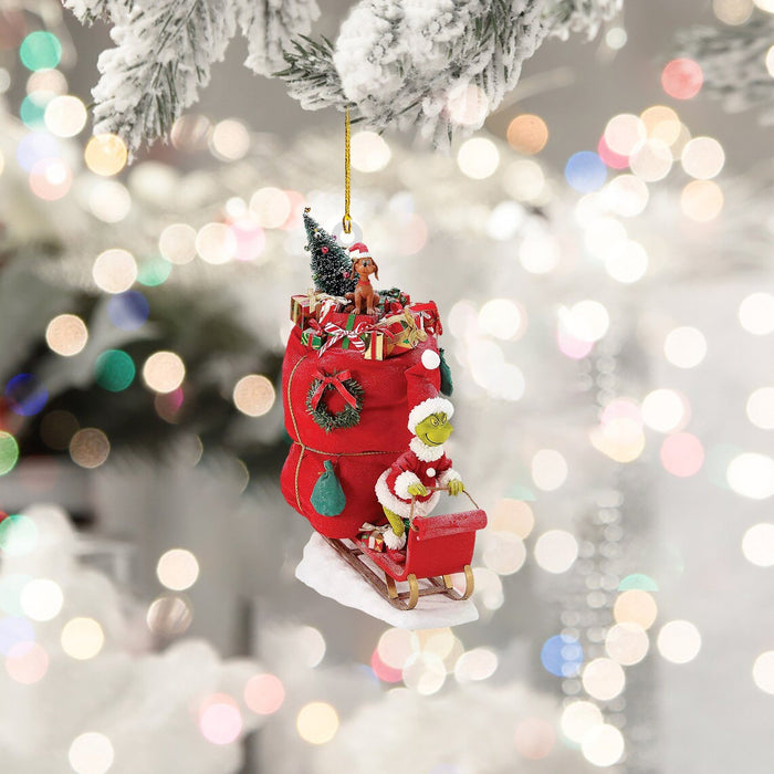Green Headdress Grinch Christmas Tree Pendant Decoration