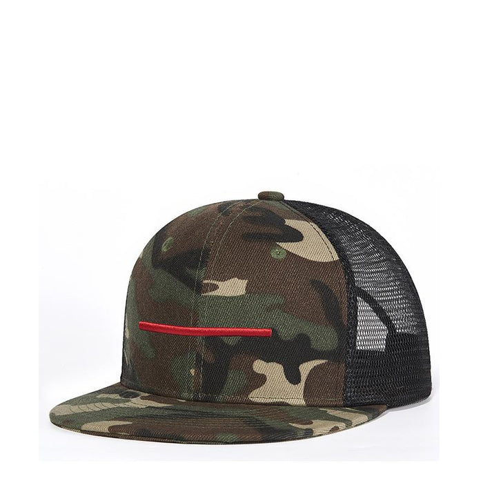 New Simple and Fashionable Horizontal Bar Camouflage Net Hat
