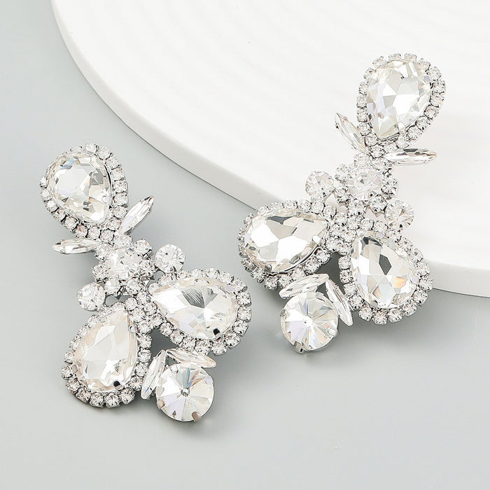 Fashion Rhinestone Multi-layer Claw Chain Earrings