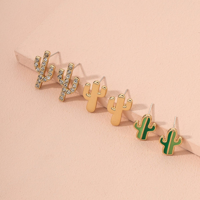 New Fashion Swallow Cactus Various Temperament Earrings