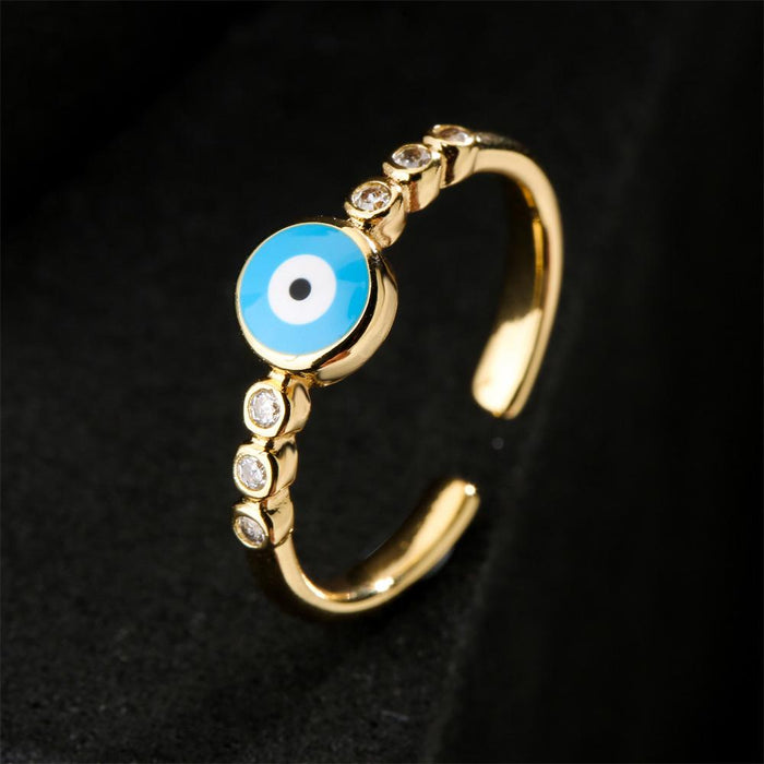 New Fashion Personality Gold Color Open Zircon Ring
