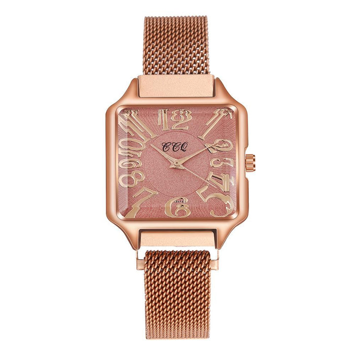 New Stainless Steel Women Wristwatch Quartz Fashion Casual Clock LLZ20791