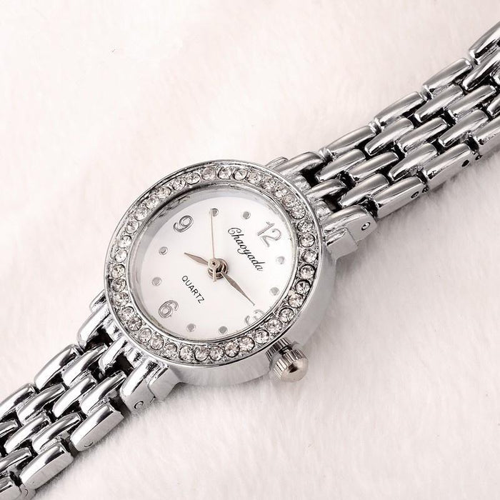 Women's Watches Fashion Silver Luxury Rhinestone Watch Bracelet Ladies