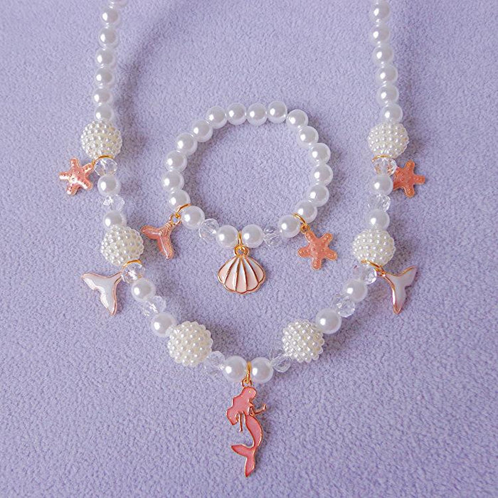 Children's Pearl Necklace Bracelet Set Underwater World Series