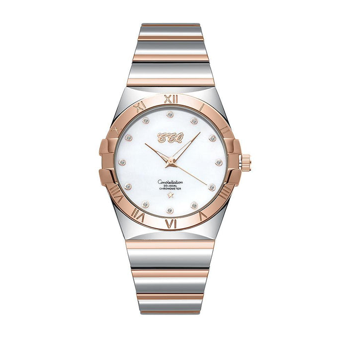 New Stainless Steel Women Wristwatch Quartz Fashion Casual Clock LLZ22207