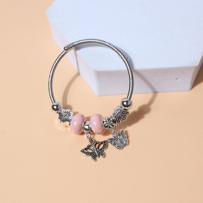 New Creative Butterfly Owl Cross Pendant Bracelet Accessories