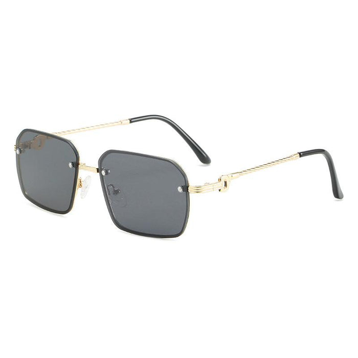 Square small frame Vintage Metal Sunglasses