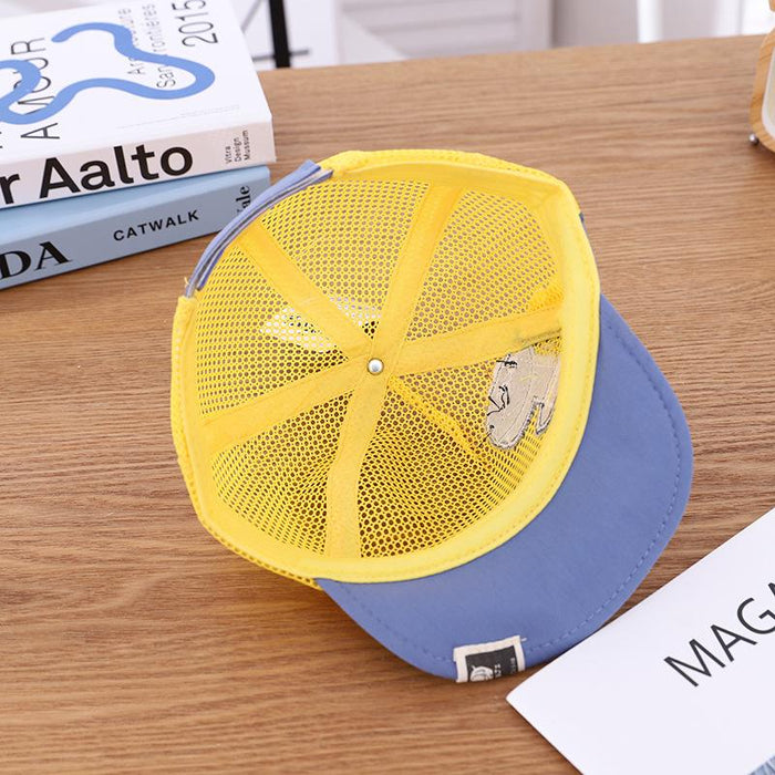 Children's Summer Outdoor Cute Dinosaur Print Mesh Cap