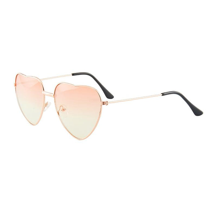 Metal heart Sunglasses peach heart sea piece