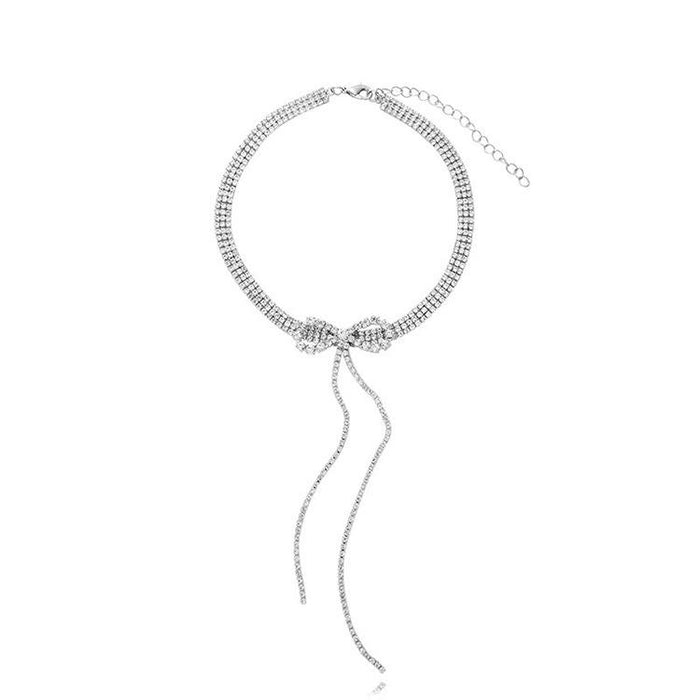 New Women's Jewelry Bow Tassel Fashion Necklace