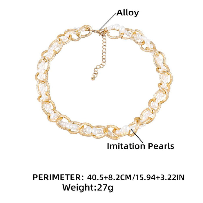 Women's Jewelry Vintage Simple Pearl Winding Necklace