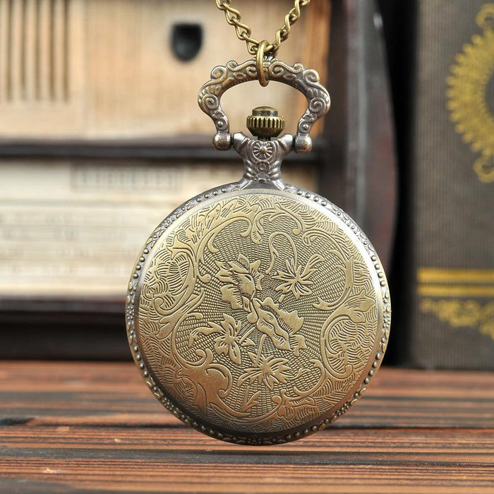 Vintage Hollowed Out Harry Potter Triangle Pocket Watch Ll3720