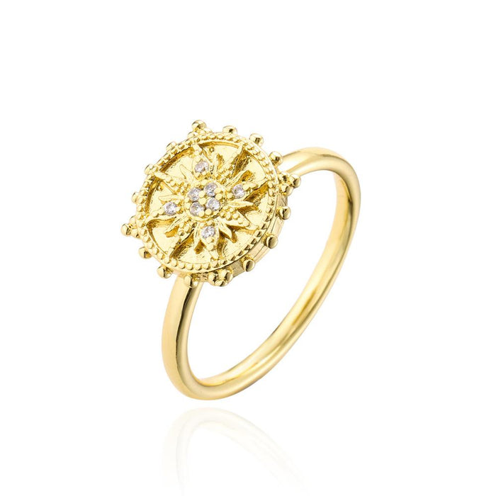 New Simple Personality Gold Ladies Ring