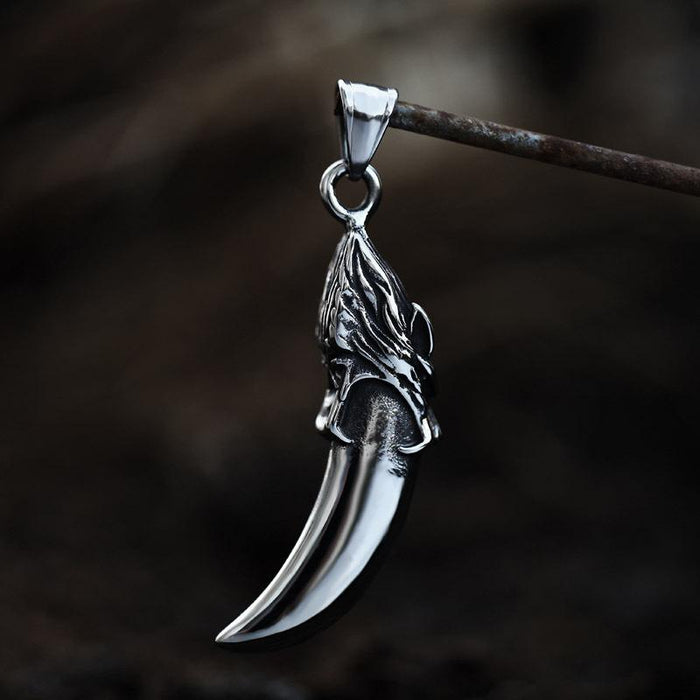 Stainless Steel Wolf Tooth Men's Pendant