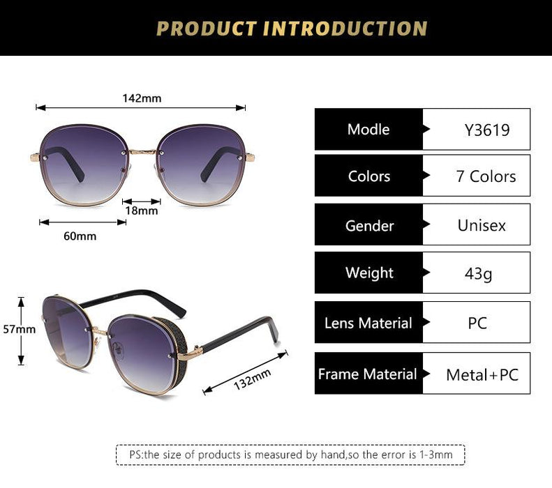 Sunglasses Women's round glasses gradient lens Retro