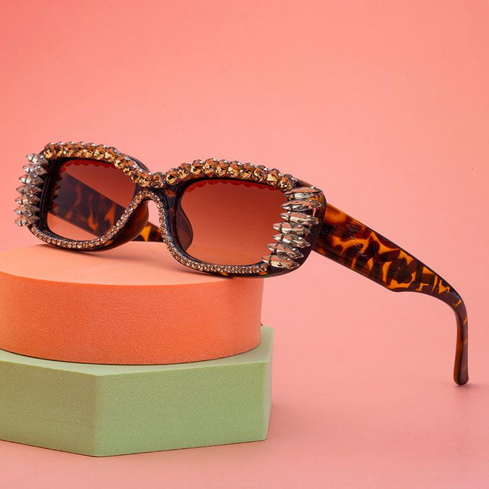 Women's Inlaid Square Sunglasses