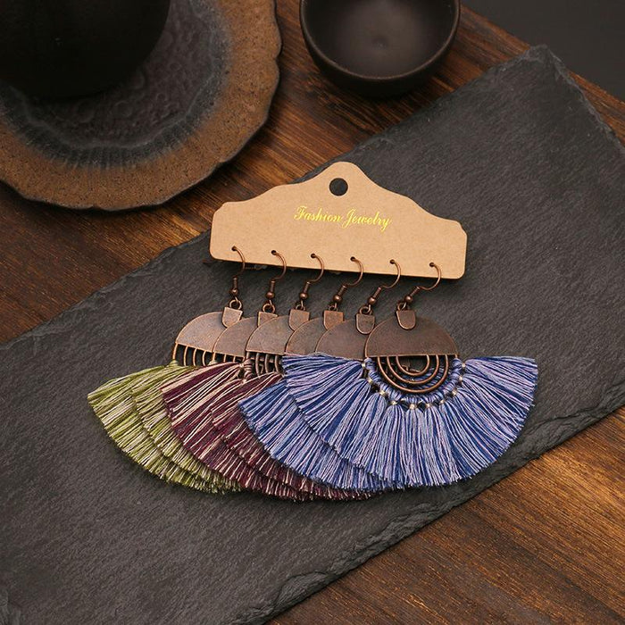 3 pairs/set Earrings Bohemian Style Jewelry X0X36207