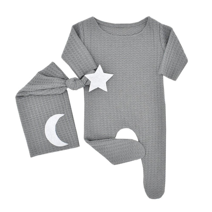 Two Piece Star Moon Knitted Jumpsuit