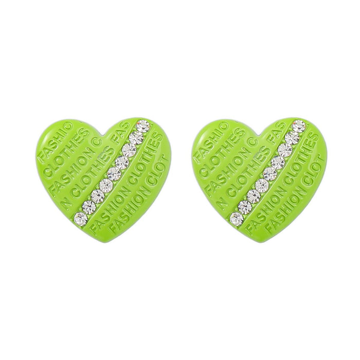 Fashion Design Love Shaped English Letter Earrings Female