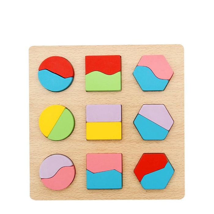 Colorful 3D Puzzle Wooden Tangram Math Toys