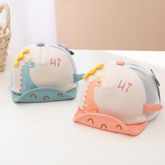 Summer Cartoon Dinosaur Baby's Net Cap