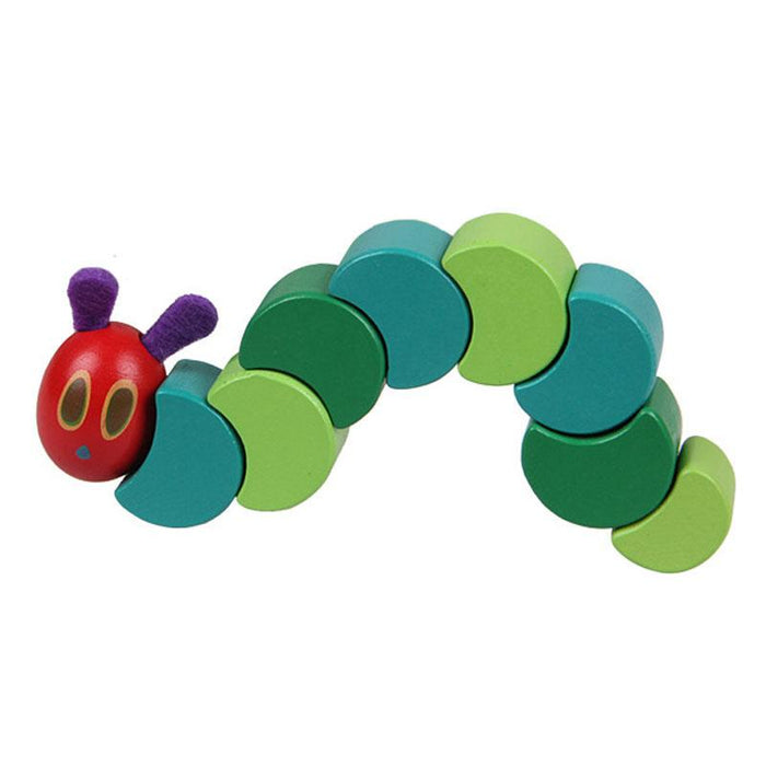 Wooden blocks children's flexible building blocks caterpillar toy