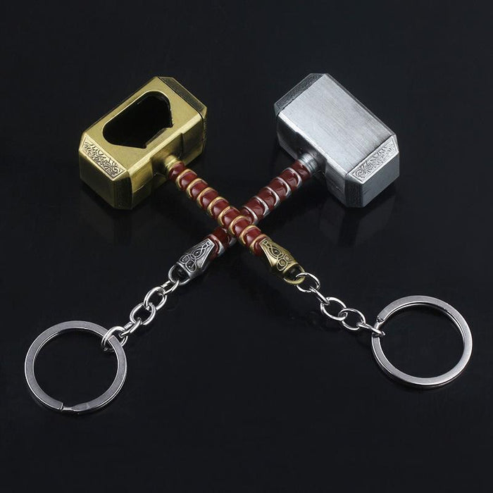 Creative Thor Hammer Bottle Opener Key Chain Metal Pendant