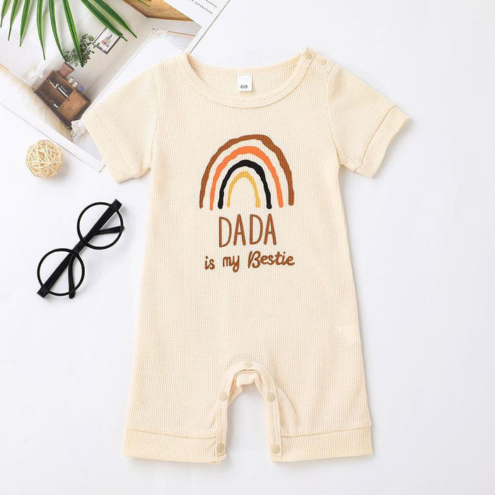 Summer Rainbow Printed Baby Jumpsuit