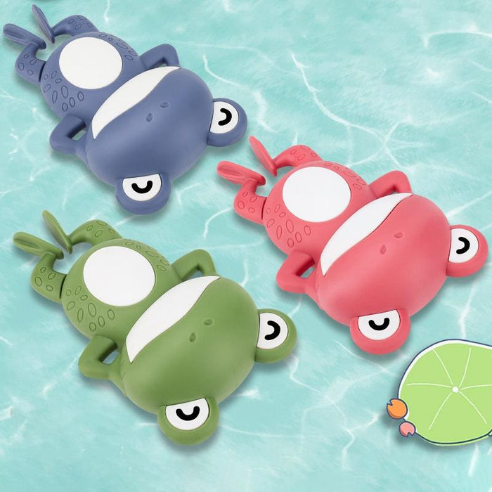 Children's bath toy cartoon fluttering clockwork frog