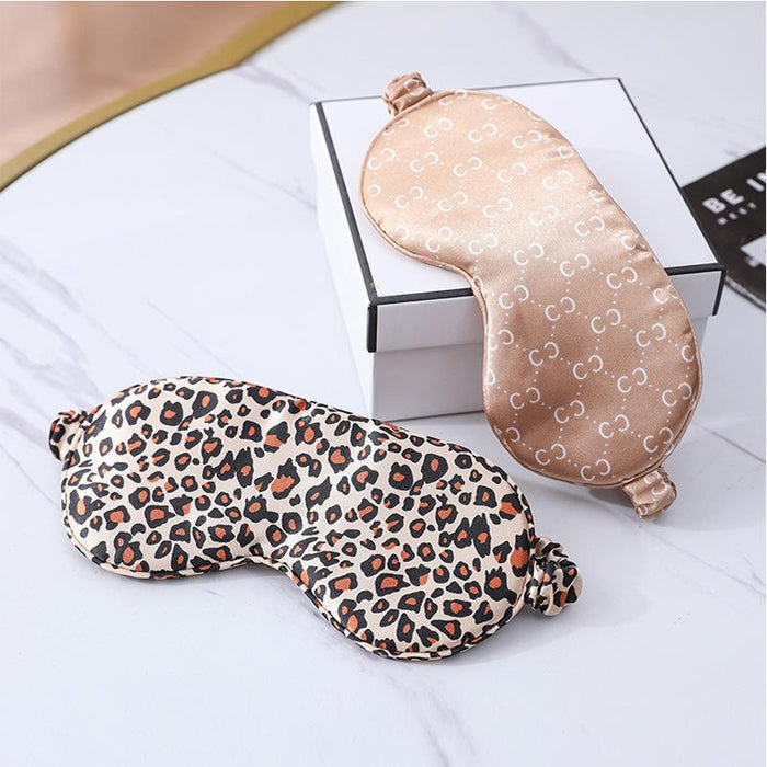 Breathable Soft Leopard Print Eye Protection Eye Mask