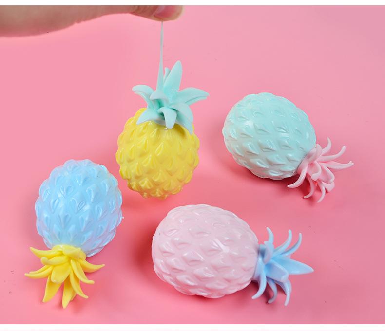 New Cheap Flour Pineapple Relief Stress Balls Fidget Toys Squeeze Fruit Anti Stress Decompression for Kids Antistress Children