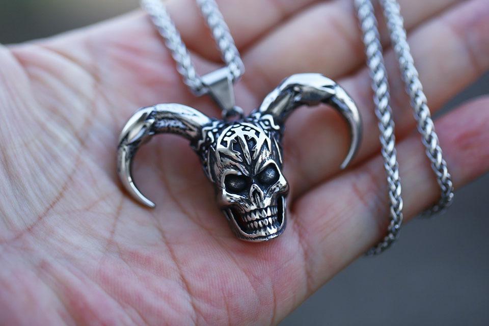 Stainless Steel Sheep Skull Jewelry (Only Pendant, No Necklaces)