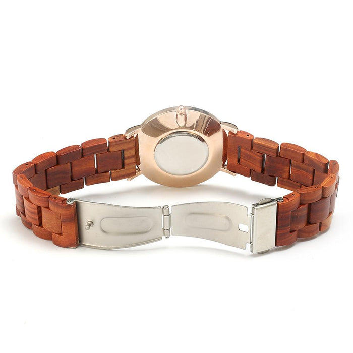 2022 New Men's Wooden Watch Ultra Thin Classic Sandalwood Watch Alloy Watch