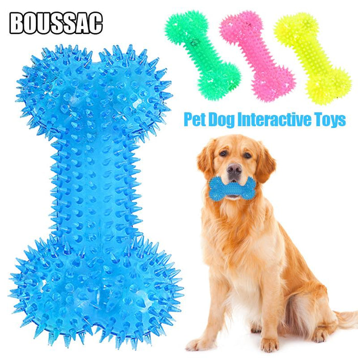 Pet Dog Toys Chewing Rubber Toys Fun Biting Bone Shapes