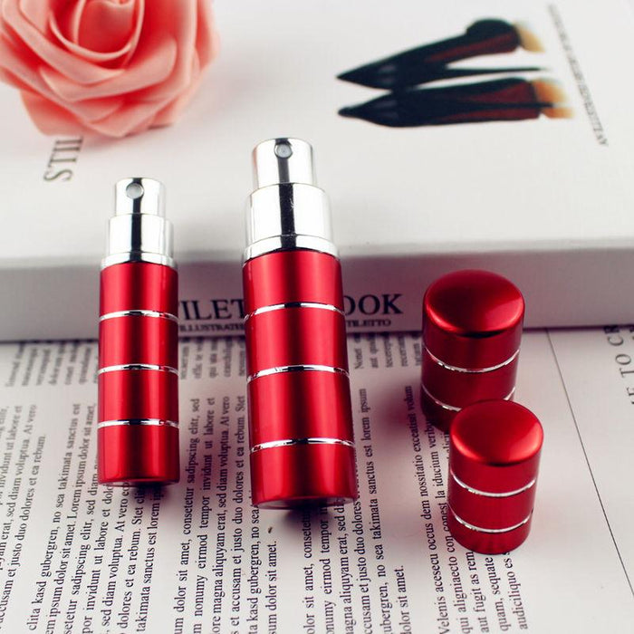 5ML 10ML Travel Aluminum Perfume Atomizer Glass Spray Bottle Empty Refillable Parfume Bottle Portable Metal Sprayer
