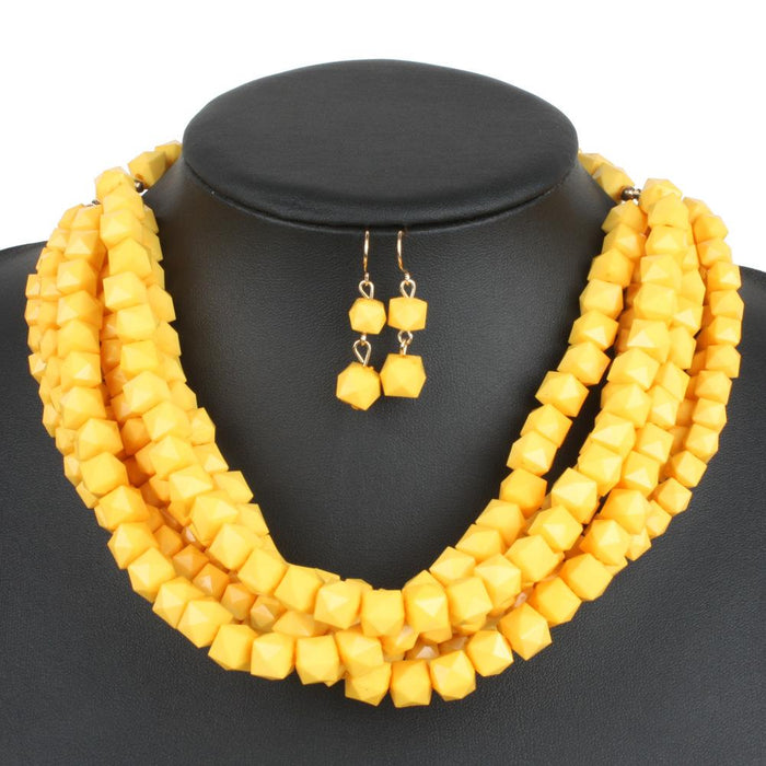 Ladies Jewelry Beaded Fashion Personality Layered Necklace