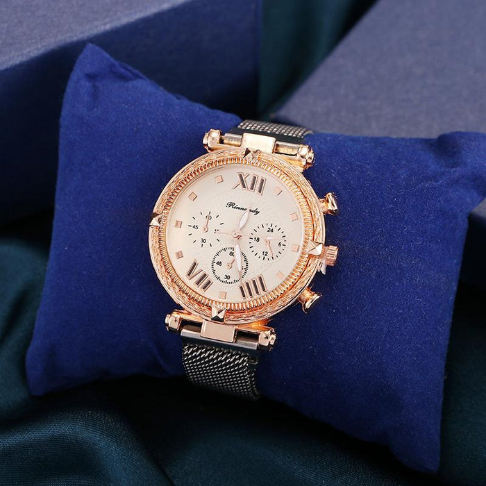 New Stainless Steel Women Wristwatch Quartz Fashion Casual Clock LLZ22321