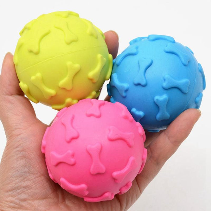 Rubber Squeak Dog Ball Creative Funny Dog Bite Ball Pet Chew Ball