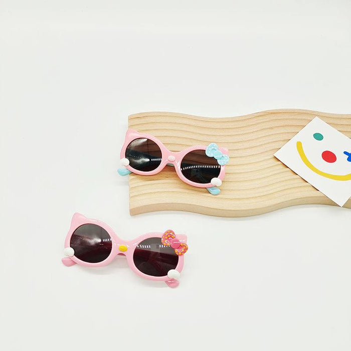Cat Bow Decoration Cute Cartoon Children's Sunglasses
