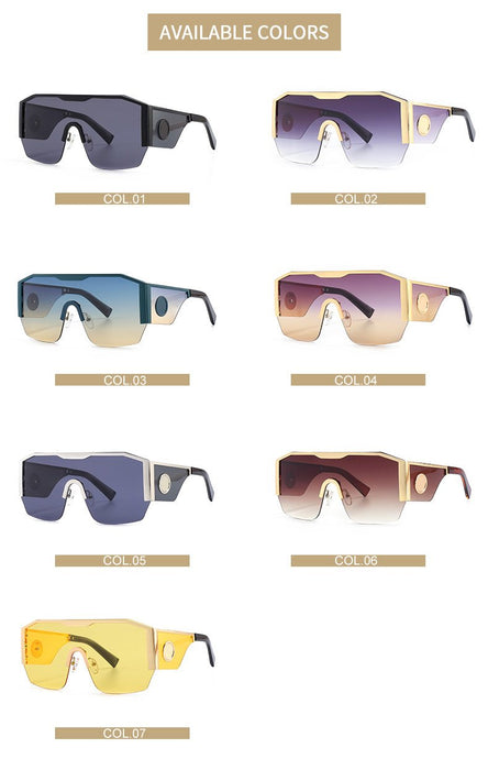 Large frame head conjoined sheet metal men's and women's Sunglasses
