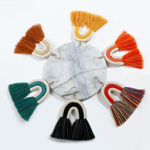 Tassel Keychains Hand Woven Rainbow Pendant