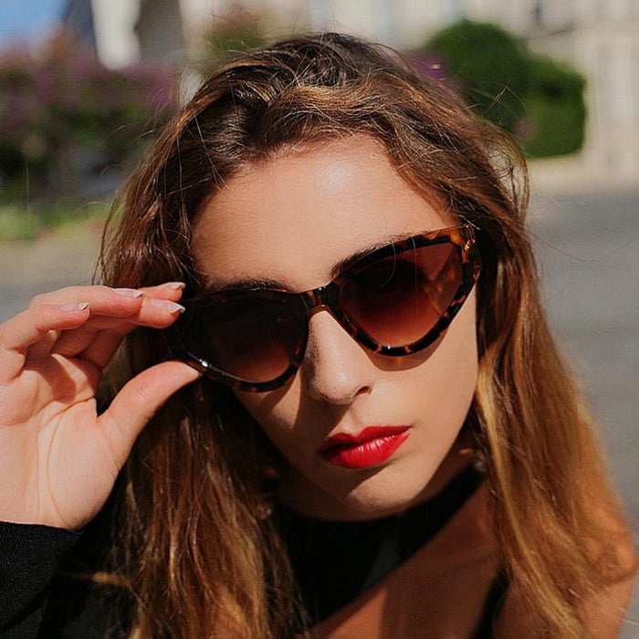 Cat's Eye Sunglasses retro Sexy Leopard Print Sunglasses